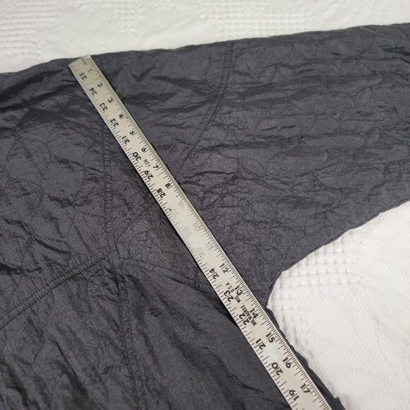 Vtg Milano Sport jacket quilted zip up dolman sleeves elastic waist cuffs size L - Picture 5 of 11